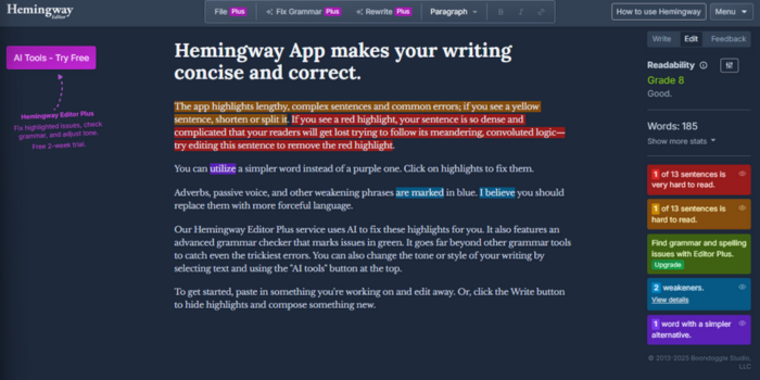 Hemingway Editor