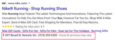 Location extension for google ads