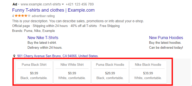 Price extension for google ads