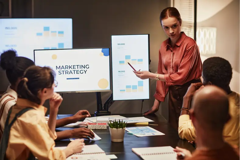 Giving Presentation On Marketing Trends