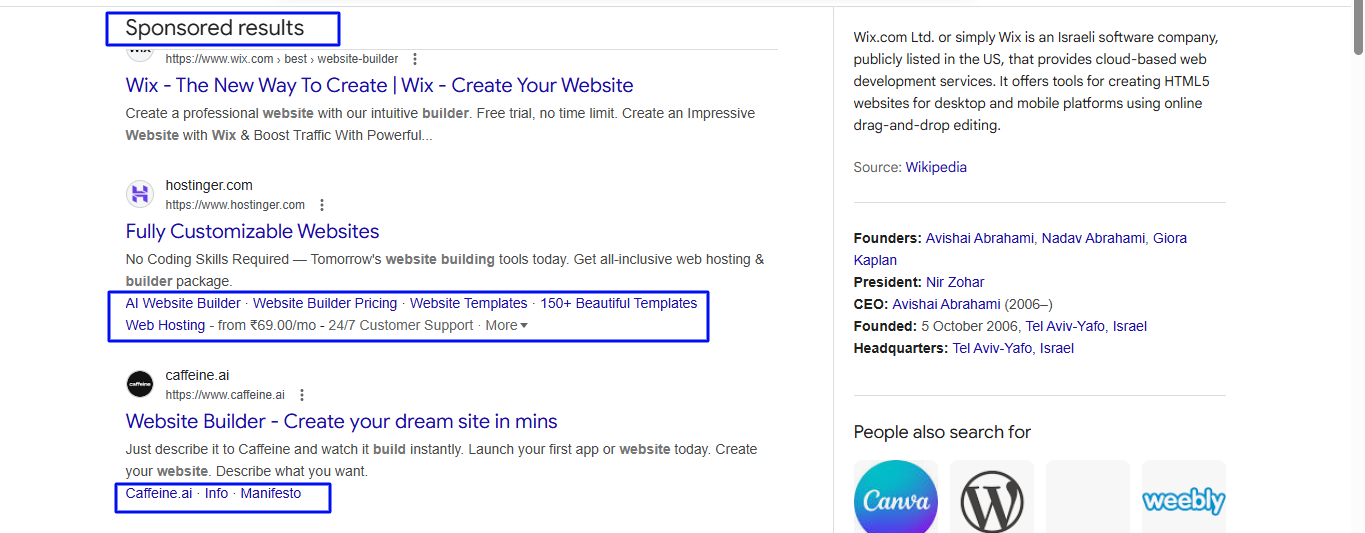 Sitelink google ads extension